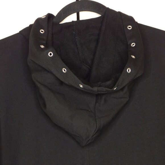 Tripp nyc Strap Grommet Hoodie | Black | Full Zip | Studs | Goth | EUC | 2X - Picture 7 of 13